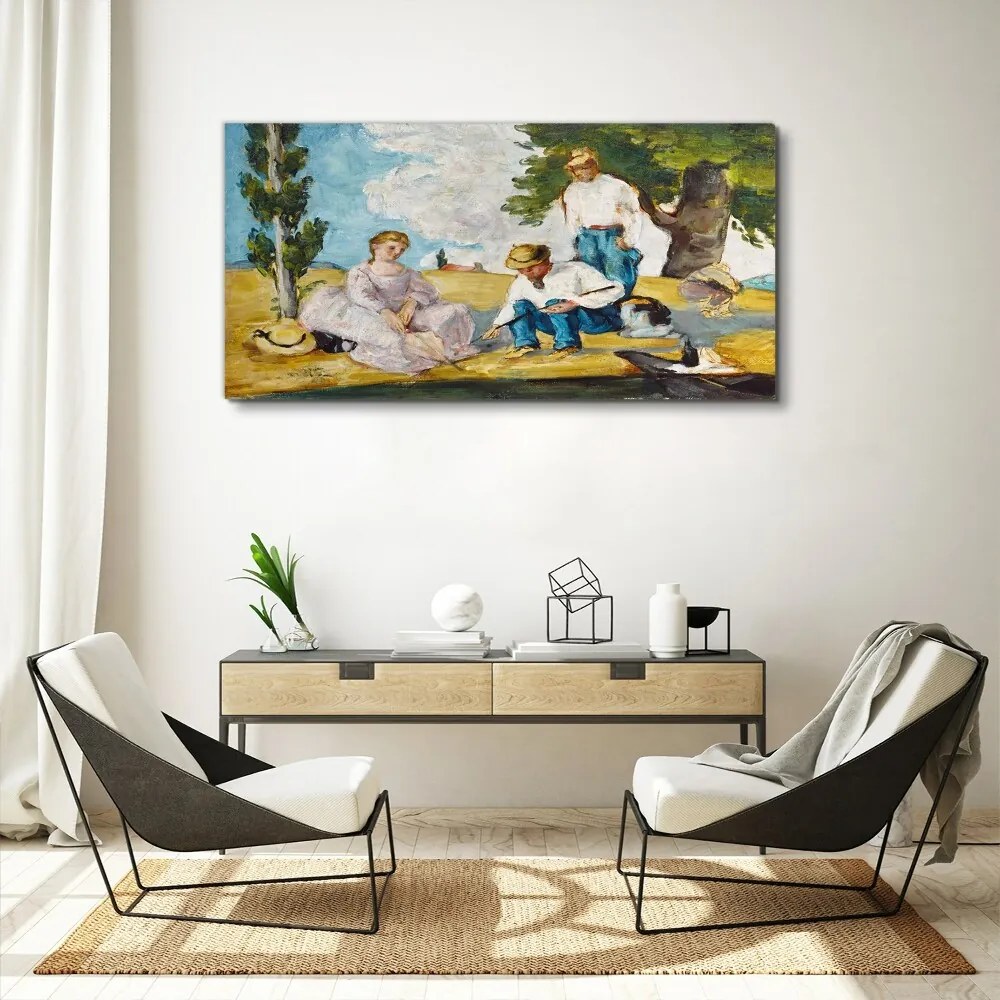 Tablou canvas Personaje din pădure de picnic