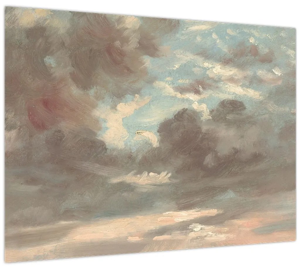 Tablou pe sticlă - John Constable, Cloud Study Stormy Sunset, reproducere (70x50 cm)