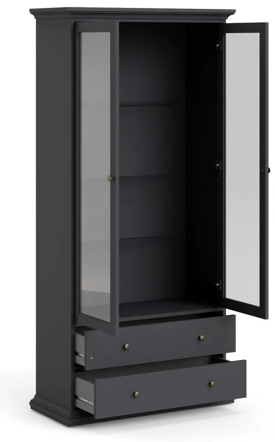 Vitrină gri 96x201 cm Paris – Tvilum