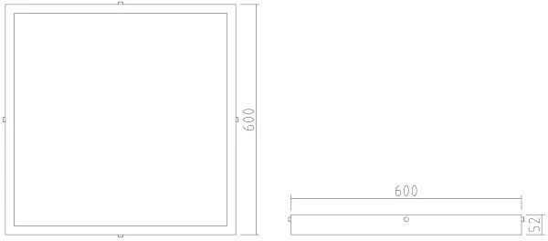 Panou LED aplicat APLED QUADRA LED/40W/230V 4000K 60x60cm IP41