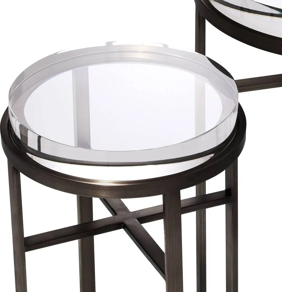 Set de 2 masute laterale design LUX Hoxton bronz 114911 HZ