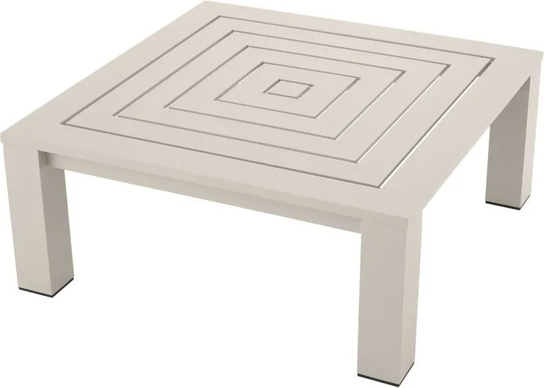 Masuta de cafea pentru interior/ exterior design LUX din aluminiu Vistamar, sand 115004 HZ