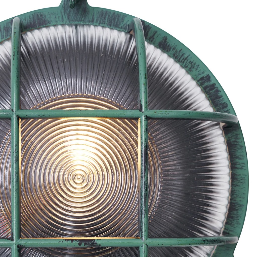 Lampă de perete de exterior verde rotundă IP44 - Noutica