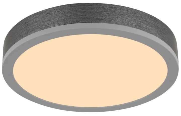 Plafoniera LED aluminiu argintiu, MDF gri DORO 30cm
