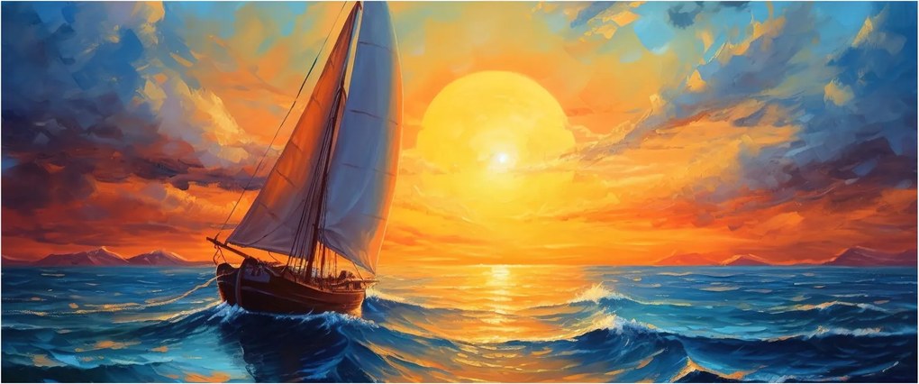 Tablou - Sailboats (120x50 cm)