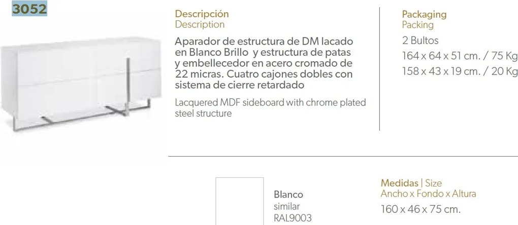 Comoda eleganta design LUX Parma AC-CP1302-C