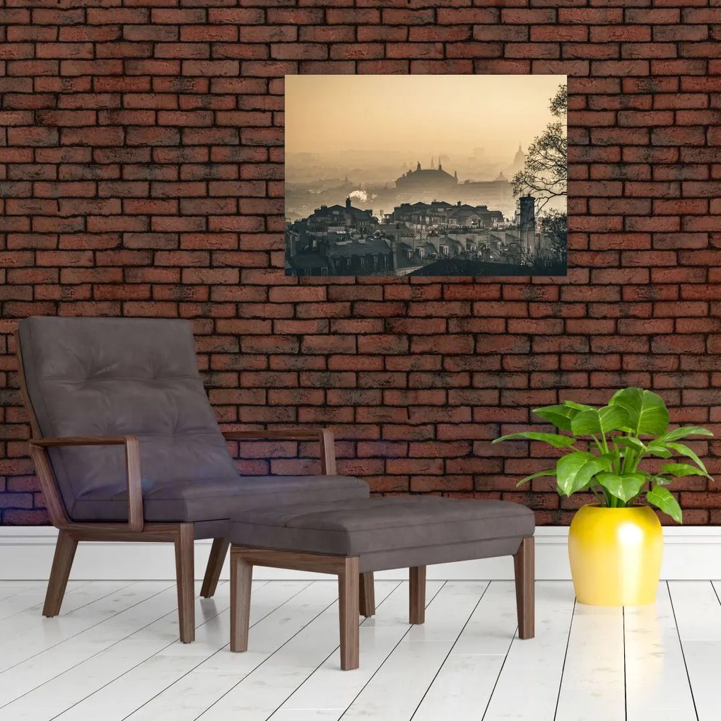 Tablou - Orașul în ceață (70x50 cm)