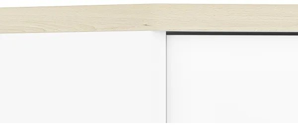 Noptieră BUBO 58x69 cm alb/stejar deschis