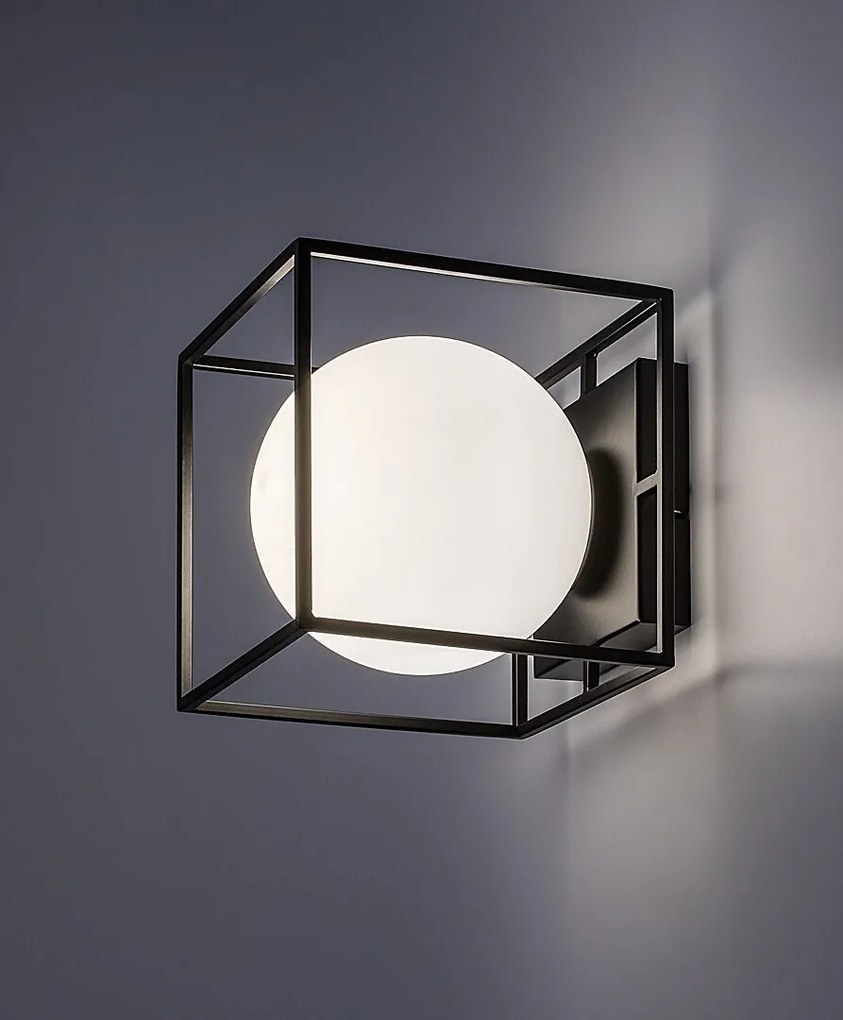 Aplica perete sau tavan pentru exterior IP44 Modane negru