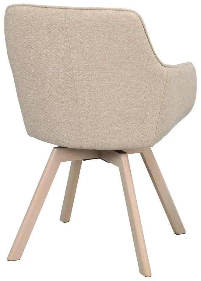 Set de scaune de sufragerie bej 2 buc. tapițat Alison – Rowico