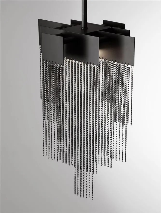 Lustra LED suspendata design modern REVIA negru