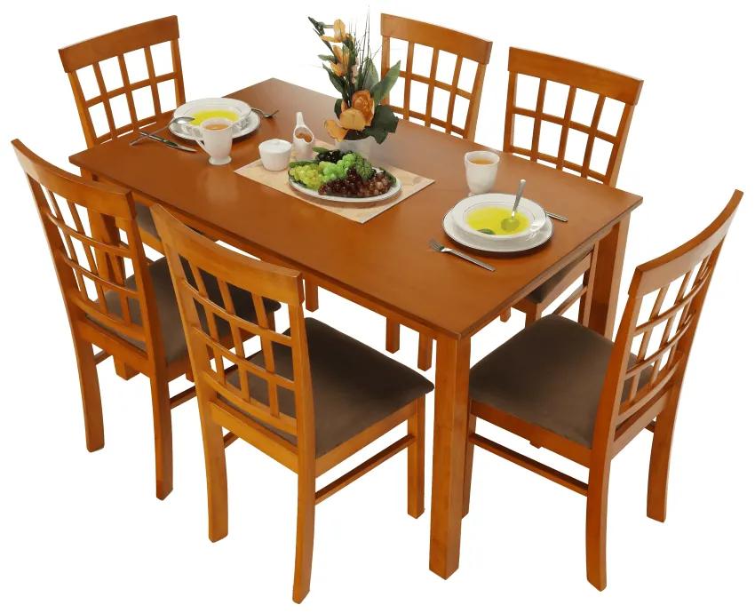 Zondo Set masă scaune pentru sufragerie Gris 1+6 (pentru 6 persoane). 752830