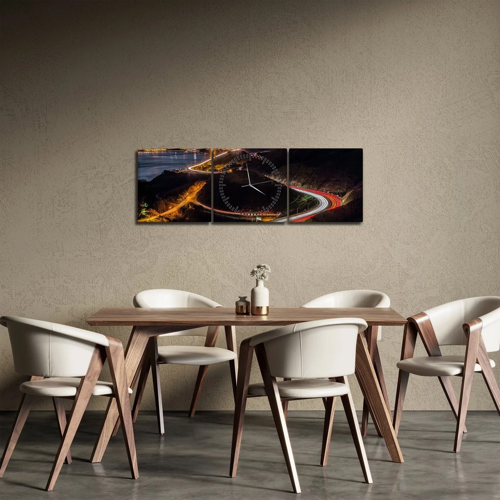 Tablou - Golden Gate Bridge (cu ceas) (90x30 cm)