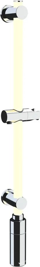 Tijă de duș argintie de montat pe perete 74 cm LED – Wenko