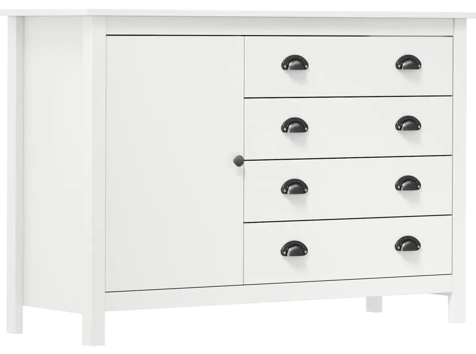 288972 vidaXL Servantă Hill Range, alb, 120 x 40 x 80 cm, lemn masiv de pin
