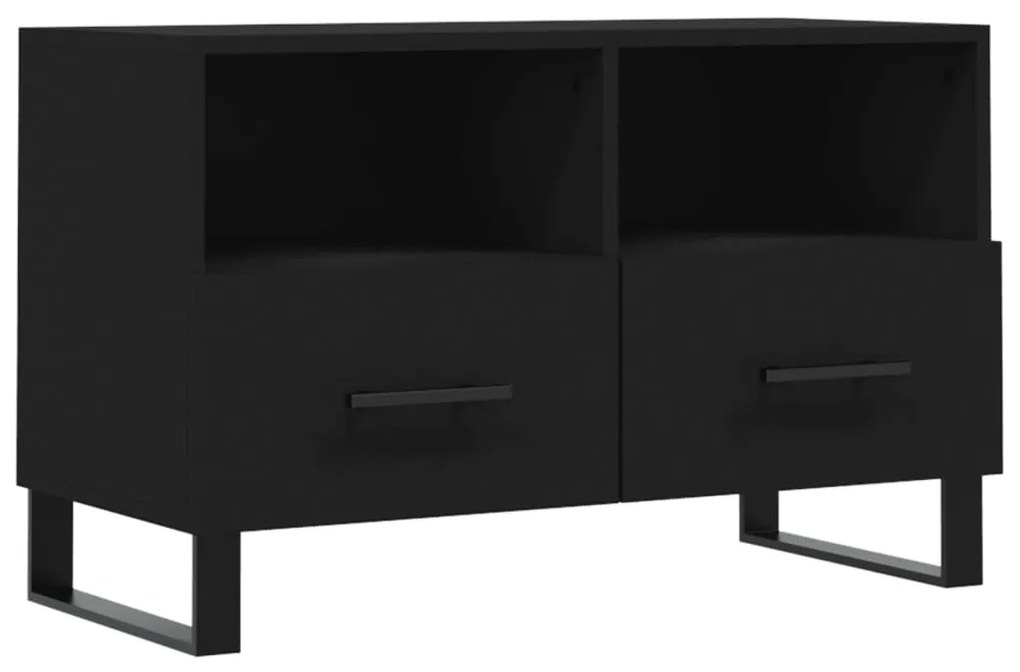 828997 vidaXL Comodă TV, negru, 80x36x50 cm, lemn prelucrat