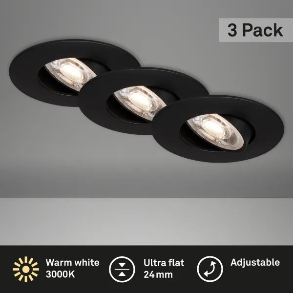 SET 3x corp de iluminat LED încastrat pentru baie LED/4,9W/230V IP44 Briloner