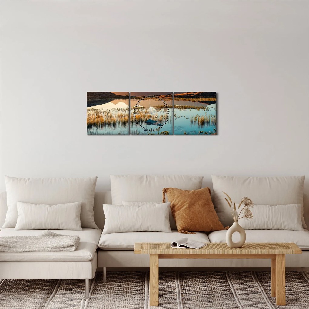 Tablou - Lac Guichard (cu ceas) (90x30 cm)