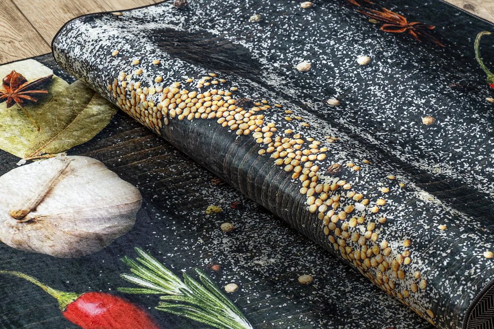 ANDRE 33150 covor lavabil Condimente, bucatarie, anti-alunecare - maro / bej