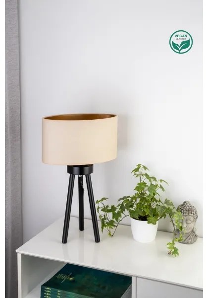Lampă de masă OVAL Duolla VEGAN 1xE27/15W/230V d. 30 cm crem