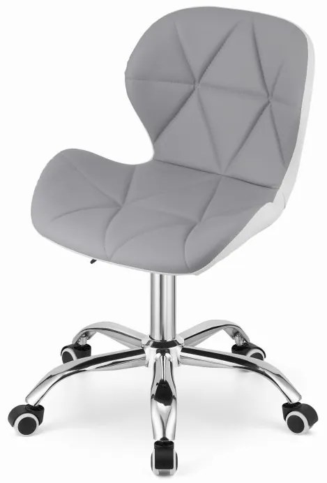 Set pentru birou masa de birou TAYLOR SONOMA 100x50 cm + scaun de birou AVOLA din piele ecologica gri-alb