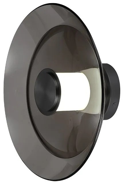 Aplica de perete LED, Ambientala, Sticla Fumurie, 10W, ZB-25144