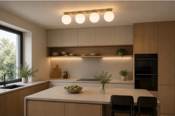 Brilagi - Plafonieră cu spoturi MILO 4xE27/60W/230V bej/auriu