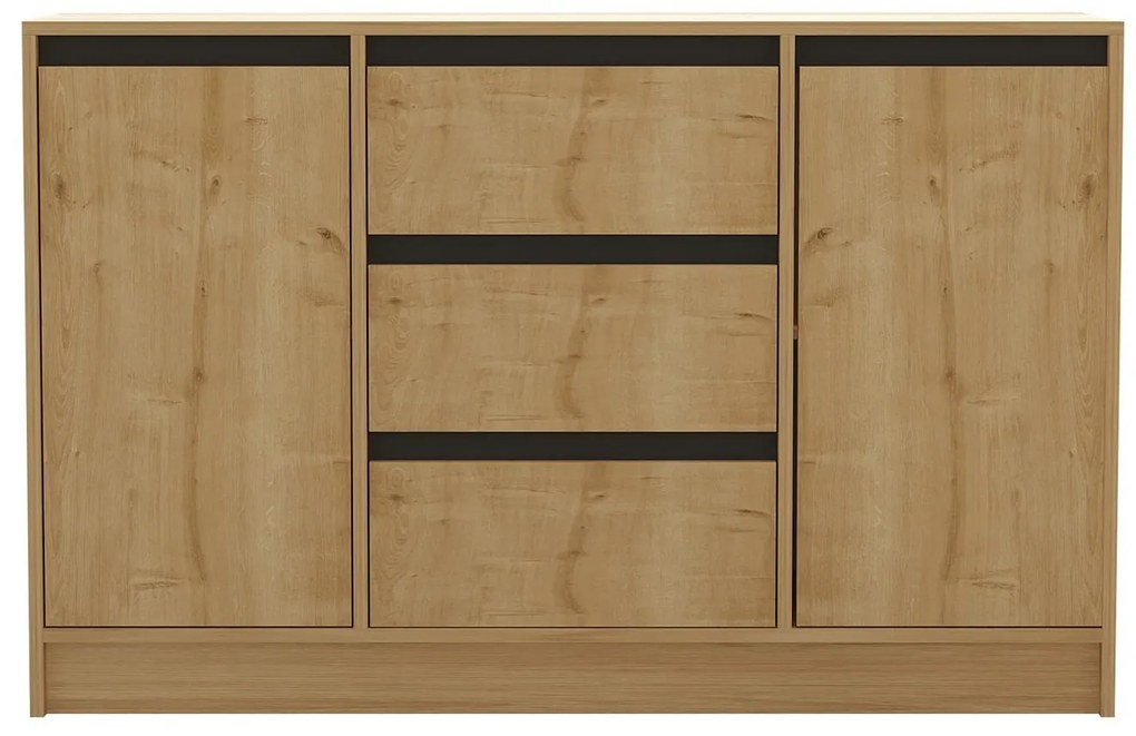 Set mobilier living Sunalerza (Stejar zafir + antracit). 1107149