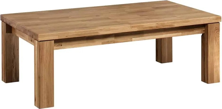 Masă stejar masiv Cafea Lucca, 44,4 × 120 × 75 cm