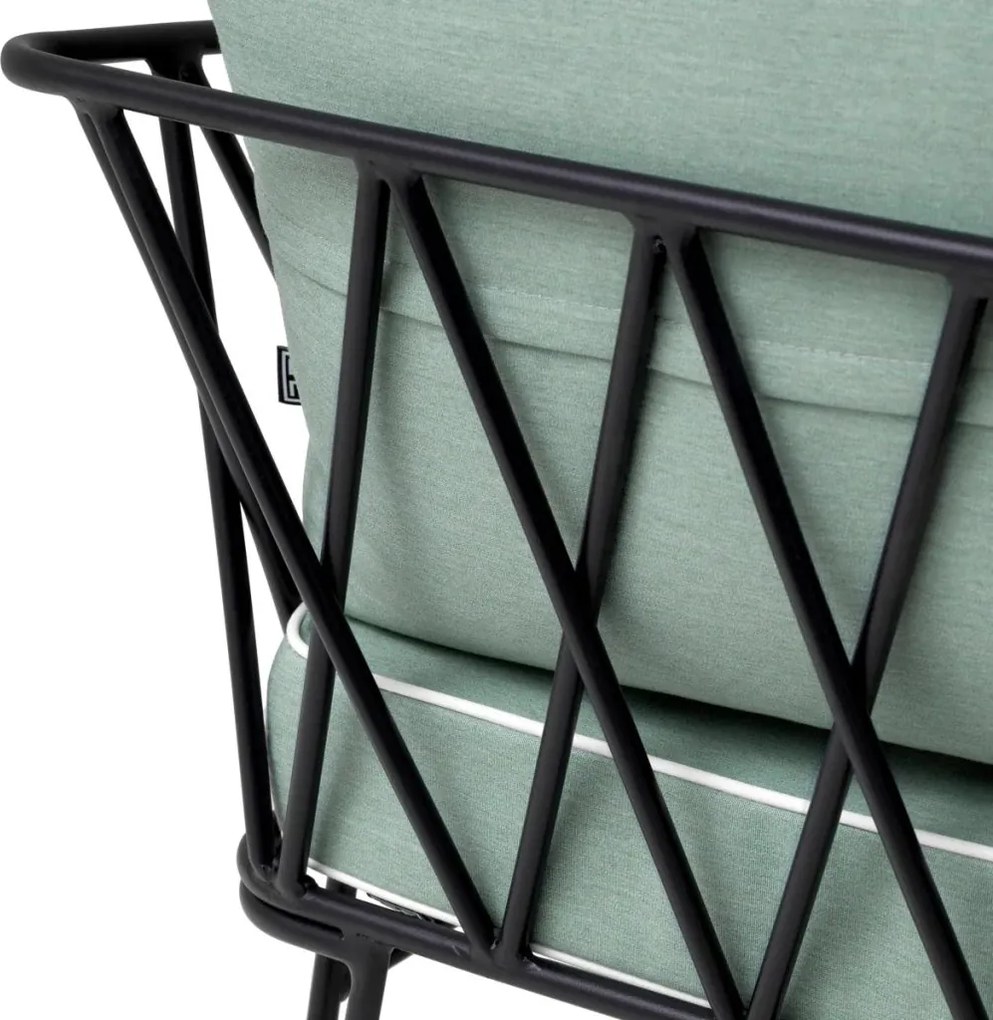 Scaun design LUX pentru exterior, Tesatura, Metal, Clifton blaise light blue