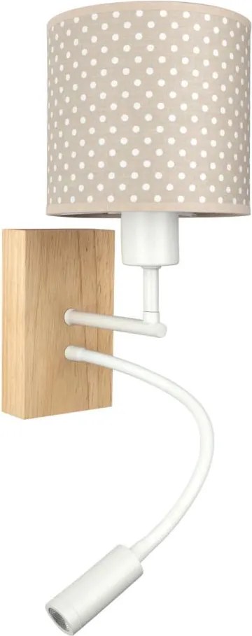 Brilagi - Lampă LED Flex BOBO WOOD 1xE27/25W/230V + LED/3W stejar/alb/bej/cu buline.