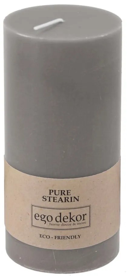 Lumânare Eco candles by Ego dekor Friendly, durată ardere 50 h, gri