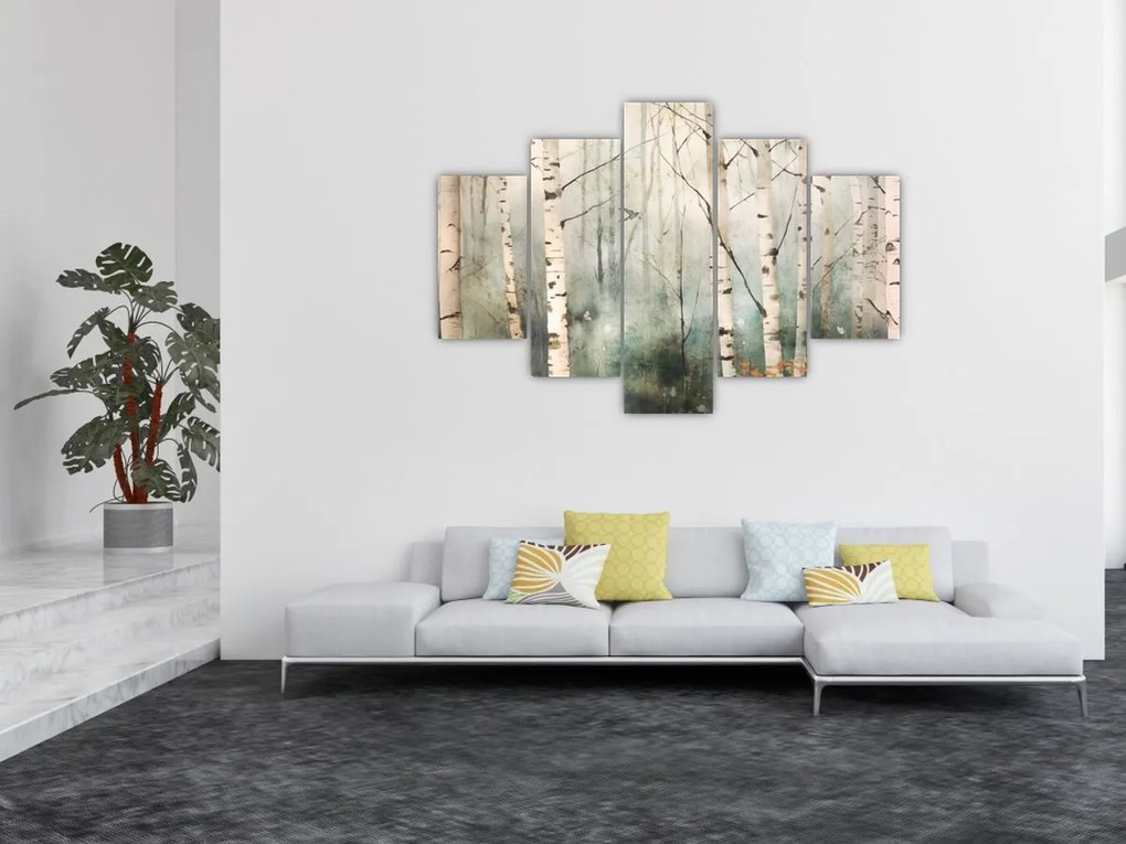 Tablou - Desenarea unui model de pădure (150x105 cm)
