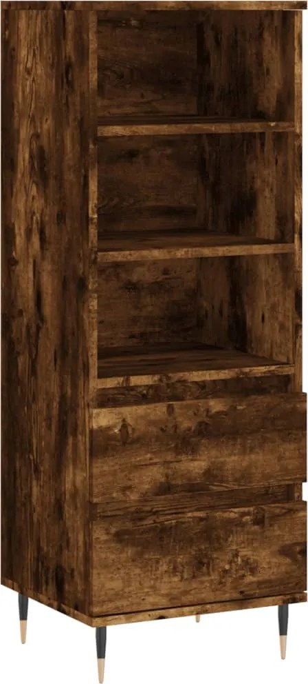 vidaXL Dulap înalt, stejar fumuriu, 40x36x110 cm, lemn compozit