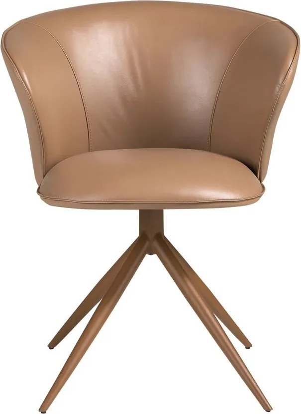 Scaun modern pivotant piele sintetica Camel