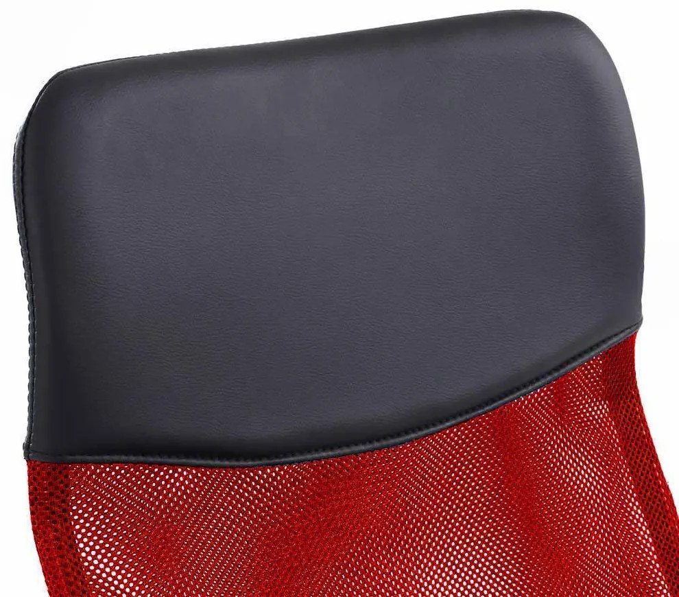 Scaun de birou ergonomic cu spatar inalt- rosu