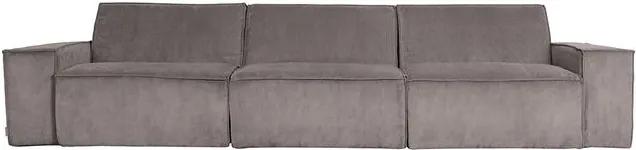 Canapea gri pentru 3 persoane Rib Grey Web Zuiver