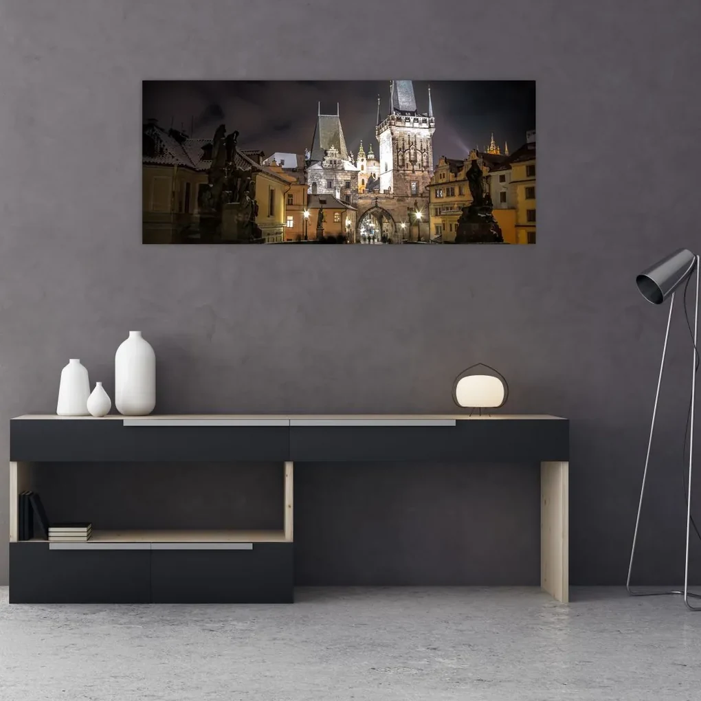 Tablou cu Poarta de pulbere iluminată (120x50 cm), în 40 de alte dimensiuni noi