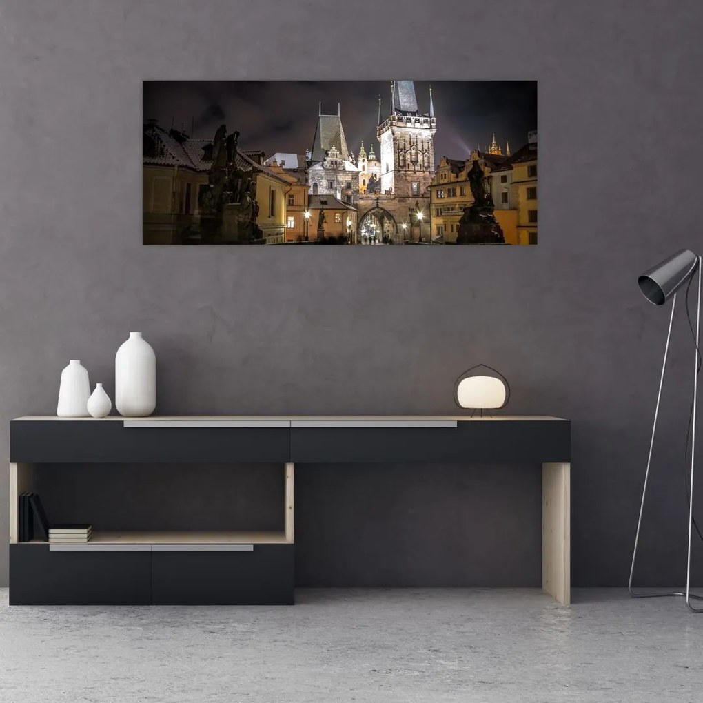 Tablou cu Poarta de pulbere iluminată (120x50 cm)