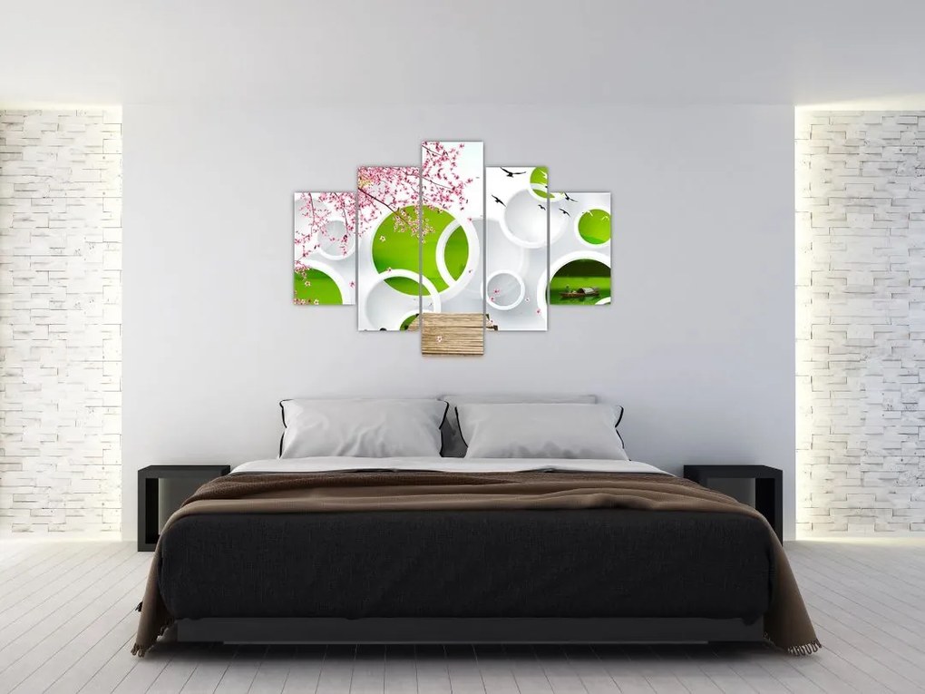 Tablou - Ponton peste lac (150x105 cm)