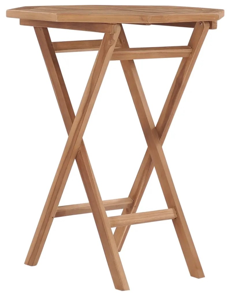 vidaXL Masă de grădină pliabilă, 60 x 60 x 75 cm, lemn masiv de tec