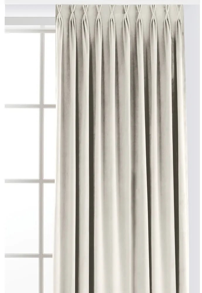 Draperie crem dimout (semi-opacă) din catifea 200x175 cm Velto – Filumi