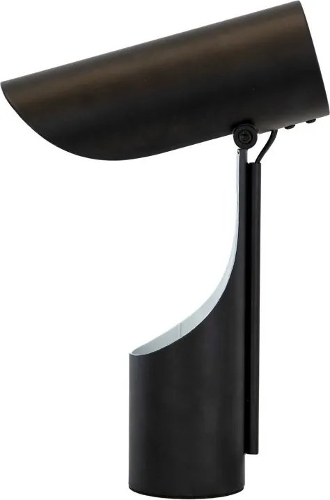 Lampa de masa din otel cu suport pentru creioane Black and White