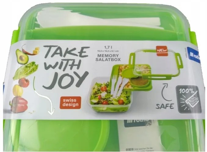 Lunchbox - salata si snack 1.7L, tacamuri, Memory