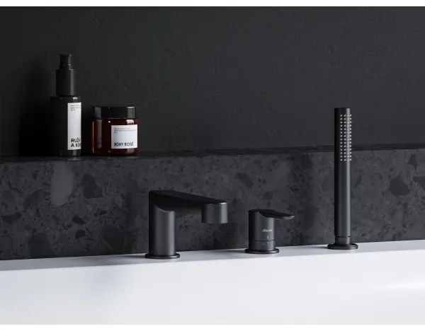 Baterie pentru cadă Ravak PURI X070186, cu 3 orificii, neagră