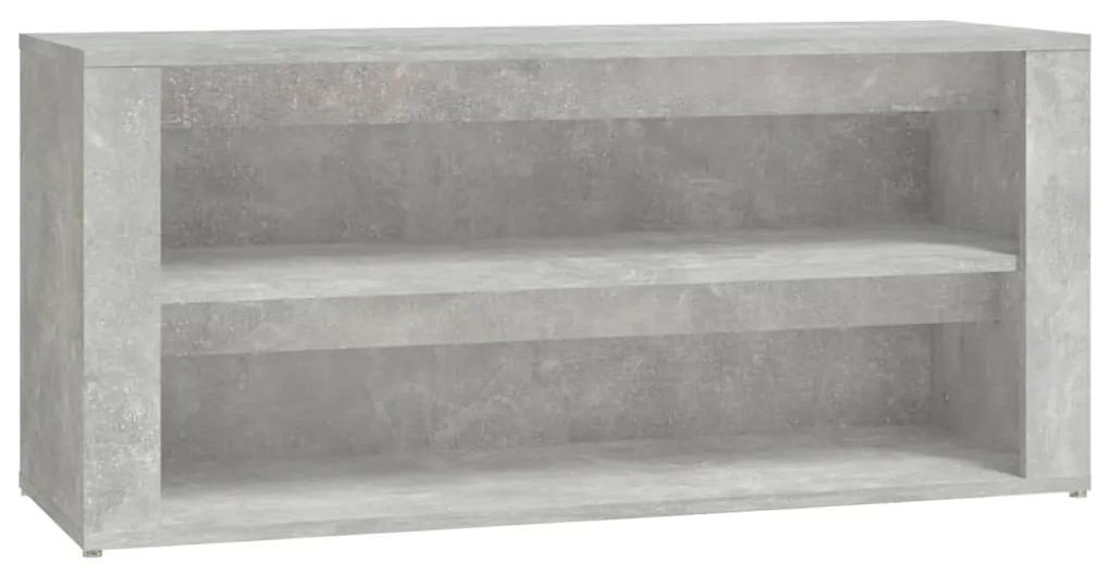Pantofar, gri beton, 100x35x45 cm, lemn compozit Gri beton, 1
