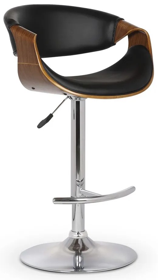 Scaun de bar Weston, negru / lemn natural