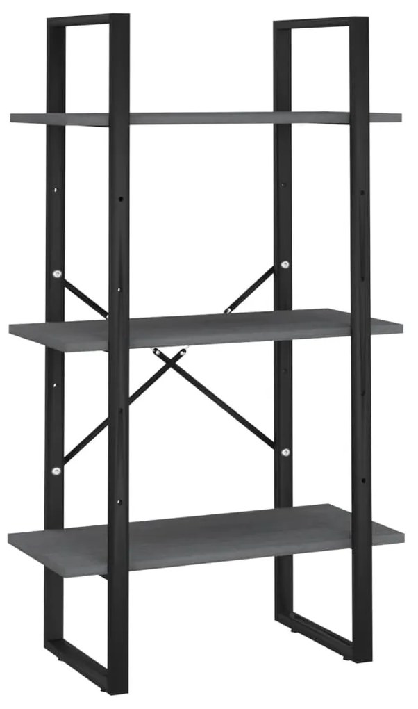 806514 vidaXL Raft de depozitare, gri, 60x30x105 cm, lemn masiv de pin