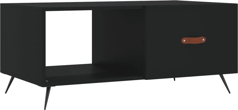 vidaXL Măsuță de cafea, negru, 90x50x40 cm, lemn prelucrat