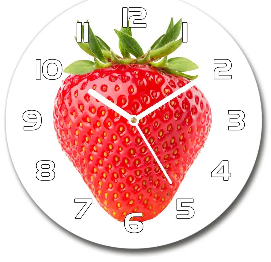 Ceas din sticlă rotund căpșună